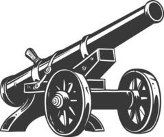 An old cannon on a white background vector
