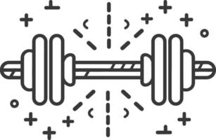Dumbbell icon with a white background vector