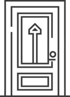 Door with arrow icon illustration vector