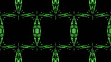 Vibrant green kaleidoscope patterns for immersive music visual experiences video
