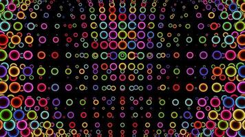 A rotating cylinder of colorful dots in a seamless VJ loop. video