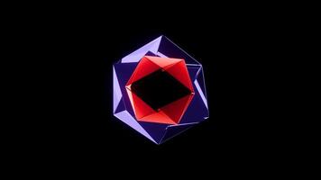 A sparkling crystal reflecting colorful lights on a black background video