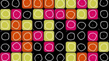 Vibrant geometric shapes dance rhythmically in a colorful abstract display video