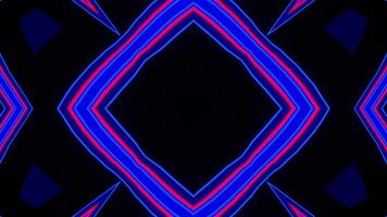 A colorful fast tunnel of kaleidoscope shapes on black in a seamless VJ loop. video