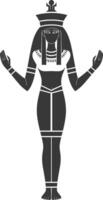 An egyptian goddess with arms outstretched vector