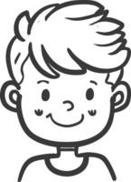A boy with a smile on his face vector