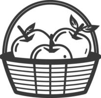 Basket of apples illustration vector