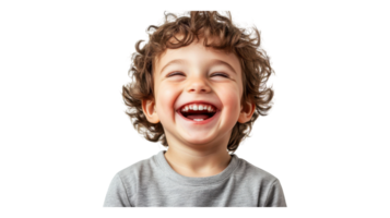 A young boy is laughing and smiling png