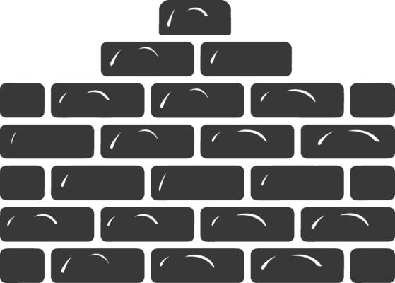 A brick wall with many bricks in it