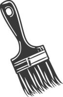 A black and white brush icon on a white background vector