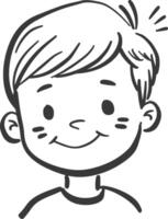 A boy with a smile on his face vector