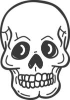 A skull with a big smile on its face vector