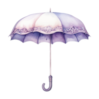 Ornate Purple Umbrella with Sparkling Rain Droplets Falling Below png