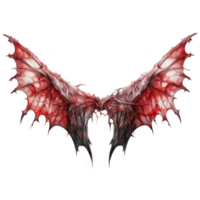 Ghastly, Crimson Dragon Wings with Intricate, Veined Structure png