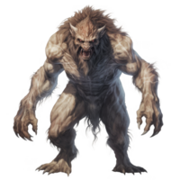 Powerful, Ferocious Lycanthrope, Anthropomorphic Beast with Claws and Fangs png