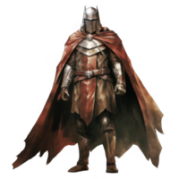 A Red-Clad Knight in Full Plate Armor, Majestic and Imposing png