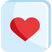 red heart in button png
