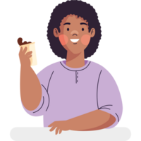 woman drinking coffee fresh png