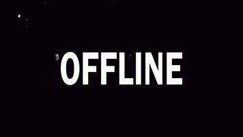 Offline text with screen effects of technological failures. Spectacular screen glitch with various kinds of interference. video