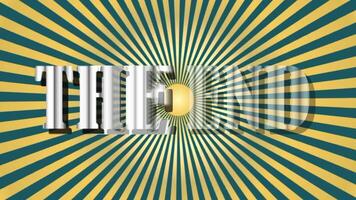 Cartoon style animation isolated by the alpha channel usable for the end movie. rotating burst retro style. video