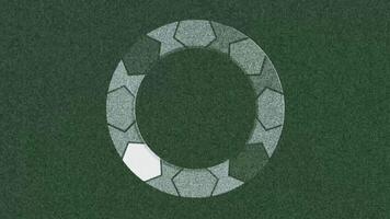 rotating circles slow motion. animation with retro noise color style. video