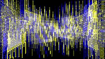 slow motion technology data stripes. movement of futuristic digital lines on dark background. video