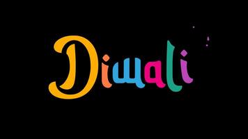 Diwali text animation in chroma key. suitable for greeting card video