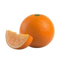Ripe oranges with sliced halves displayed on a clear background png