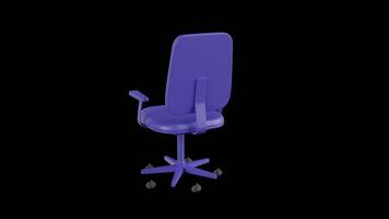 3D Animation of Office Chair video