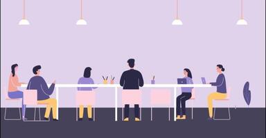Footage of Teamwork Business Meeting at office with Diagram Data on Screen video