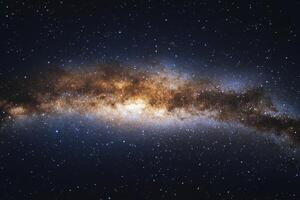 Milky Way galaxy with stars in the night sky. photo