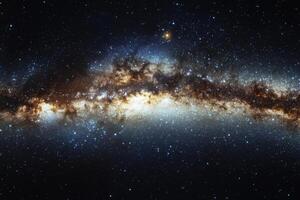 Milky Way galaxy with stars and cosmic dust. photo