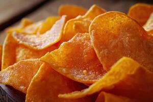 A bowl of chips sitting on a table photo
