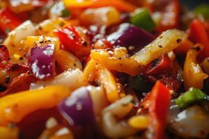 A close up of a plate of vegetables photo