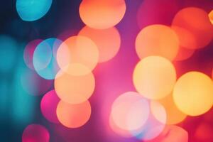 Abstract bokeh background with colorful lights. photo