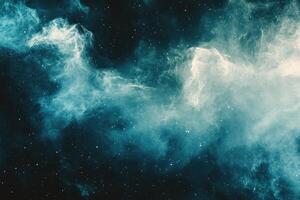 Abstract nebula background with swirling clouds and stars. photo