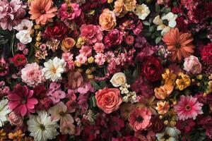 Colorful Floral Pattern. photo
