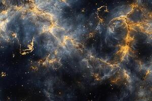 A cosmic cloud of gas and dust, illuminated by stars, creates a stunning display of celestial beauty. photo