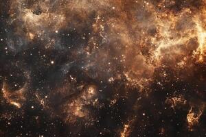 A cosmic nebula with swirling clouds of gas and dust, illuminating the vastness of space. photo