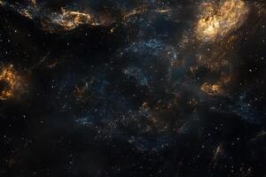A cosmic nebula with swirling clouds of gas and dust. photo