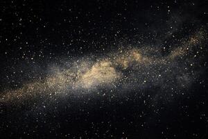 A close-up of the Milky Way galaxy with a bright band of stars and gas. photo
