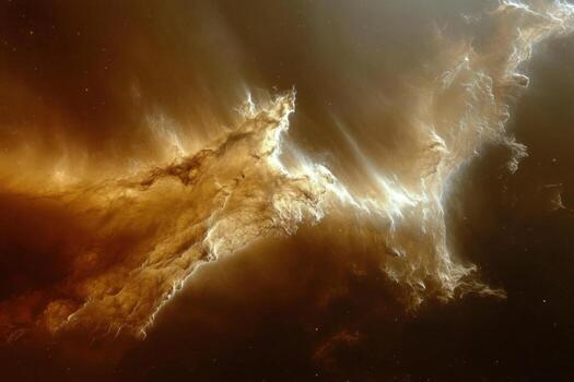 A vibrant nebula with swirling gas and dust. photo