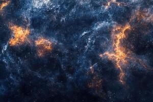 Abstract blue and orange swirling background. photo