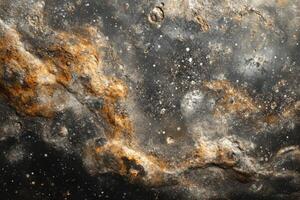 Abstract cosmic background with orange and grey nebulae. photo
