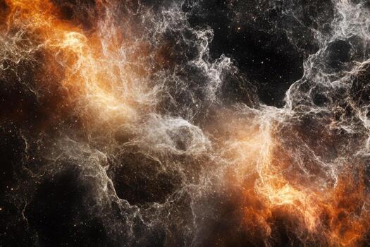 Abstract cosmic background with swirling clouds of fire and smoke. photo