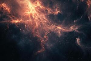 Abstract cosmic background with fiery red nebulae and stars. photo