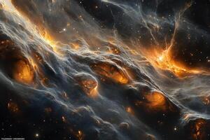 Nebula gas and stars in the cosmos. photo