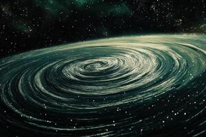 A swirling galaxy in space with stars. photo