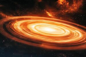 A vibrant, swirling galaxy with a glowing core. photo
