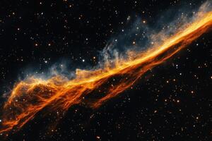 A vibrant, swirling nebula, a celestial tapestry of gas and dust, illuminated by distant stars. photo